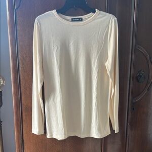Elegant Cream Long Sleeve Tee